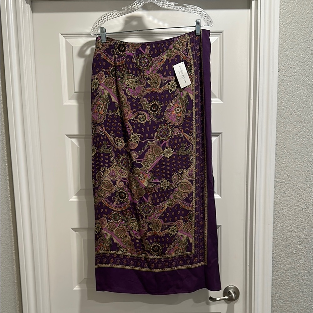 Preston & York Purple Paisley Design Skirt